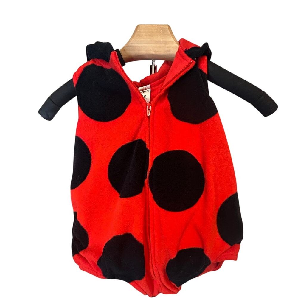 Carters Halloween Costume sz 18 months plush Ladybug One piece zip bodysuit - Picture 2 of 5